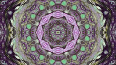 Soyut boya fırça mürekkep patlayabilir formanın düzgün kavramı simetrik desen süs dekoratif Kaleidoscope hareketi geometrik daire ve yıldız şekli