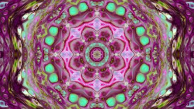 Soyut boya fırça mürekkep patlayabilir formanın düzgün kavramı simetrik desen süs dekoratif Kaleidoscope hareketi geometrik daire ve yıldız şekli