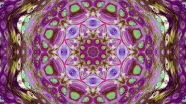 Soyut boya fırça mürekkep patlayabilir formanın düzgün kavramı simetrik desen süs dekoratif Kaleidoscope hareketi geometrik daire ve yıldız şekli