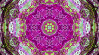 Soyut boya fırça mürekkep patlayabilir formanın düzgün kavramı simetrik desen süs dekoratif Kaleidoscope hareketi geometrik daire ve yıldız şekli