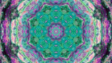 Soyut boya fırça mürekkep patlayabilir formanın düzgün kavramı simetrik desen süs dekoratif Kaleidoscope hareketi geometrik daire ve yıldız şekli