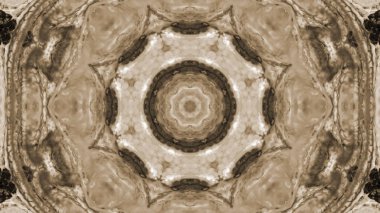 Soyut boya fırça mürekkep patlayabilir formanın düzgün kavramı simetrik desen süs dekoratif Kaleidoscope hareketi geometrik daire ve yıldız şekli