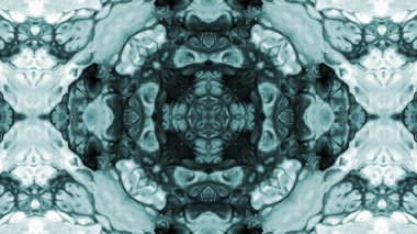 Soyut boya fırça mürekkep patlayabilir formanın düzgün kavramı simetrik desen süs dekoratif Kaleidoscope hareketi geometrik daire ve yıldız şekli