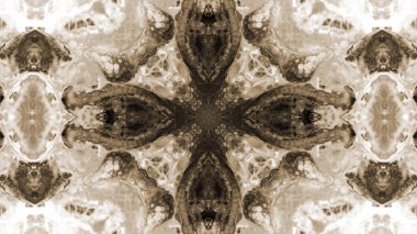 Soyut boya fırça mürekkep patlayabilir formanın düzgün kavramı simetrik desen süs dekoratif Kaleidoscope hareketi geometrik daire ve yıldız şekli