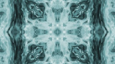 Soyut boya fırça mürekkep patlayabilir formanın düzgün kavramı simetrik desen süs dekoratif Kaleidoscope hareketi geometrik daire ve yıldız şekli