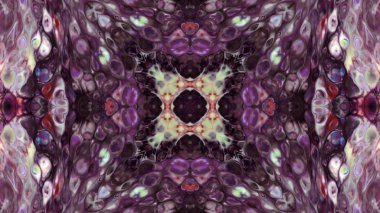 Soyut boya fırça mürekkep patlayabilir formanın düzgün kavramı simetrik desen süs dekoratif Kaleidoscope hareketi geometrik daire ve yıldız şekli