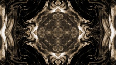 Soyut boya fırça mürekkep patlayabilir formanın düzgün kavramı simetrik desen süs dekoratif Kaleidoscope hareketi geometrik daire ve yıldız şekli