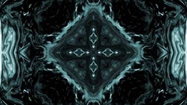 Soyut boya fırça mürekkep patlayabilir formanın düzgün kavramı simetrik desen süs dekoratif Kaleidoscope hareketi geometrik daire ve yıldız şekli