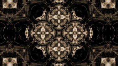 Soyut boya fırça mürekkep patlayabilir formanın düzgün kavramı simetrik desen süs dekoratif Kaleidoscope hareketi geometrik daire ve yıldız şekli