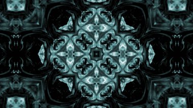 Soyut boya fırça mürekkep patlayabilir formanın düzgün kavramı simetrik desen süs dekoratif Kaleidoscope hareketi geometrik daire ve yıldız şekli