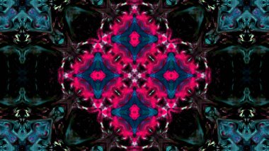 Soyut boya fırça mürekkep patlayabilir formanın düzgün kavramı simetrik desen süs dekoratif Kaleidoscope hareketi geometrik daire ve yıldız şekli