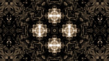 Soyut boya fırça mürekkep patlayabilir formanın düzgün kavramı simetrik desen süs dekoratif Kaleidoscope hareketi geometrik daire ve yıldız şekli