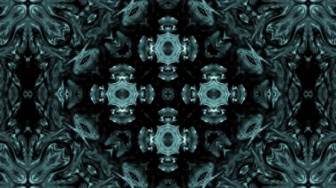 Soyut boya fırça mürekkep patlayabilir formanın düzgün kavramı simetrik desen süs dekoratif Kaleidoscope hareketi geometrik daire ve yıldız şekli