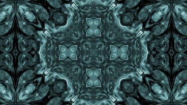 Soyut boya fırça mürekkep patlayabilir formanın düzgün kavramı simetrik desen süs dekoratif Kaleidoscope hareketi geometrik daire ve yıldız şekli