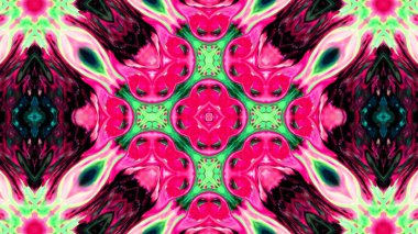 Soyut boya fırça mürekkep patlayabilir formanın düzgün kavramı simetrik desen süs dekoratif Kaleidoscope hareketi geometrik daire ve yıldız şekli