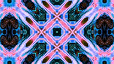 Soyut boya fırça mürekkep patlayabilir formanın düzgün kavramı simetrik desen süs dekoratif Kaleidoscope hareketi geometrik daire ve yıldız şekli