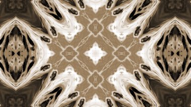 Soyut boya fırça mürekkep patlayabilir formanın düzgün kavramı simetrik desen süs dekoratif Kaleidoscope hareketi geometrik daire ve yıldız şekli