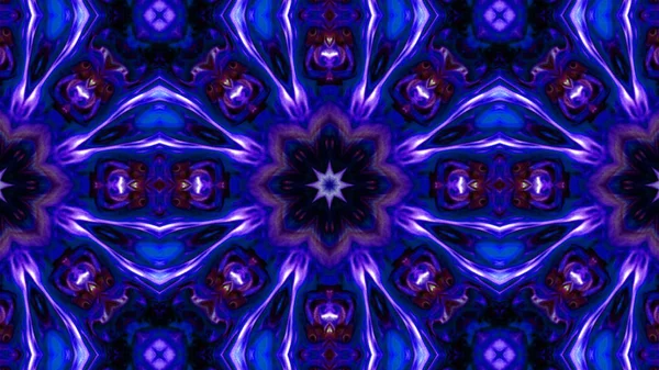 Soyut boya fırça mürekkep patlayabilir formanın düzgün kavramı simetrik desen süs dekoratif Kaleidoscope hareketi geometrik daire ve yıldız şekli