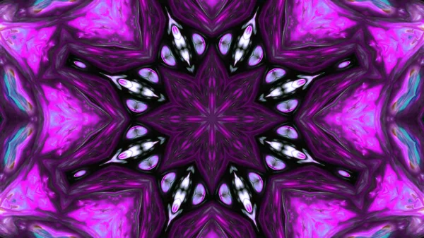 Soyut boya fırça mürekkep patlayabilir formanın düzgün kavramı simetrik desen süs dekoratif Kaleidoscope hareketi geometrik daire ve yıldız şekli