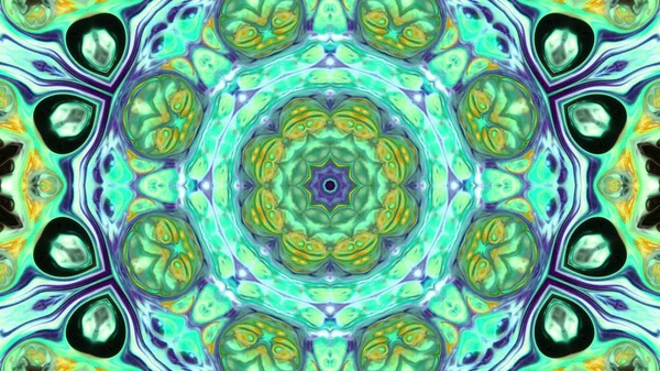 Soyut boya fırça mürekkep patlayabilir formanın düzgün kavramı simetrik desen süs dekoratif Kaleidoscope hareketi geometrik daire ve yıldız şekli