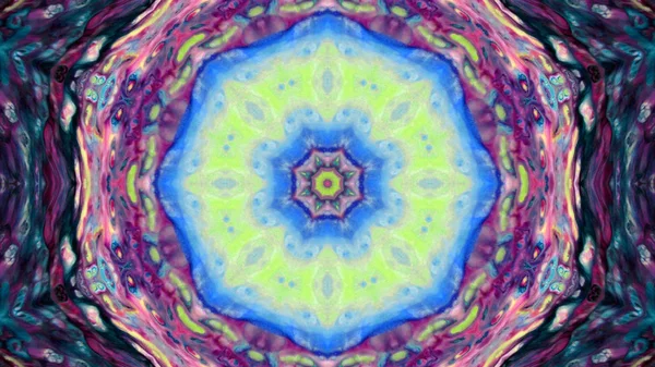 Soyut boya fırça mürekkep patlayabilir formanın düzgün kavramı simetrik desen süs dekoratif Kaleidoscope hareketi geometrik daire ve yıldız şekli