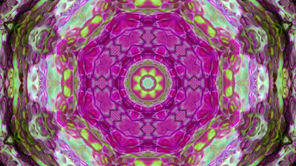 Soyut boya fırça mürekkep patlayabilir formanın düzgün kavramı simetrik desen süs dekoratif Kaleidoscope hareketi geometrik daire ve yıldız şekli