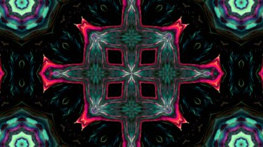 Soyut boya fırça mürekkep patlayabilir formanın düzgün kavramı simetrik desen süs dekoratif Kaleidoscope hareketi geometrik daire ve yıldız şekli