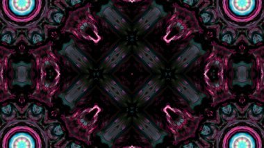 Soyut boya fırça mürekkep patlayabilir formanın düzgün kavramı simetrik desen süs dekoratif Kaleidoscope hareketi geometrik daire ve yıldız şekli