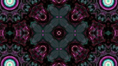 Soyut boya fırça mürekkep patlayabilir formanın düzgün kavramı simetrik desen süs dekoratif Kaleidoscope hareketi geometrik daire ve yıldız şekli