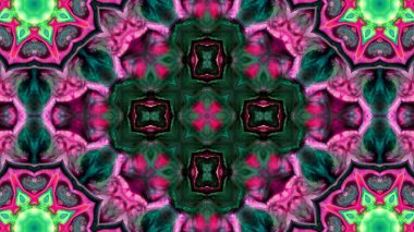 Soyut boya fırça mürekkep patlayabilir formanın düzgün kavramı simetrik desen süs dekoratif Kaleidoscope hareketi geometrik daire ve yıldız şekli