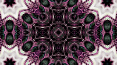 Soyut boya fırça mürekkep patlayabilir formanın düzgün kavramı simetrik desen süs dekoratif Kaleidoscope hareketi geometrik daire ve yıldız şekli