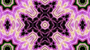 Soyut boya fırça mürekkep patlayabilir formanın düzgün kavramı simetrik desen süs dekoratif Kaleidoscope hareketi geometrik daire ve yıldız şekli