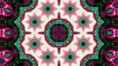 Soyut boya fırça mürekkep patlayabilir formanın düzgün kavramı simetrik desen süs dekoratif Kaleidoscope hareketi geometrik daire ve yıldız şekli