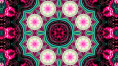 Soyut boya fırça mürekkep patlayabilir formanın düzgün kavramı simetrik desen süs dekoratif Kaleidoscope hareketi geometrik daire ve yıldız şekli