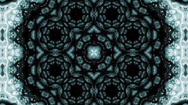 Soyut boya fırça mürekkep patlayabilir formanın düzgün kavramı simetrik desen süs dekoratif Kaleidoscope hareketi geometrik daire ve yıldız şekli