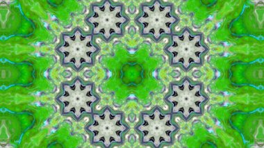 Soyut boya fırça mürekkep patlayabilir formanın düzgün kavramı simetrik desen süs dekoratif Kaleidoscope hareketi geometrik daire ve yıldız şekli