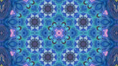 Soyut boya fırça mürekkep patlayabilir formanın düzgün kavramı simetrik desen süs dekoratif Kaleidoscope hareketi geometrik daire ve yıldız şekli