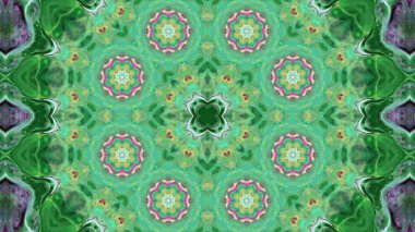 Soyut boya fırça mürekkep patlayabilir formanın düzgün kavramı simetrik desen süs dekoratif Kaleidoscope hareketi geometrik daire ve yıldız şekli