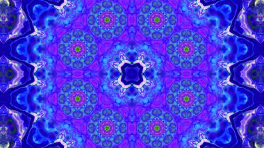 Soyut boya fırça mürekkep patlayabilir formanın düzgün kavramı simetrik desen süs dekoratif Kaleidoscope hareketi geometrik daire ve yıldız şekli