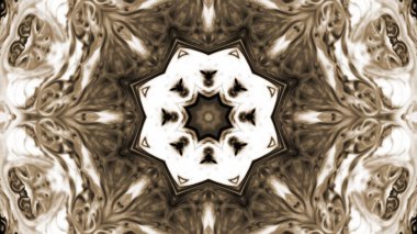 Soyut boya fırça mürekkep patlayabilir formanın düzgün kavramı simetrik desen süs dekoratif Kaleidoscope hareketi geometrik daire ve yıldız şekiller