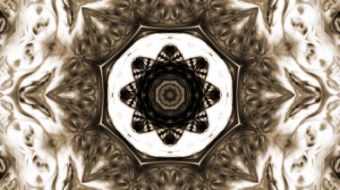 Soyut boya fırça mürekkep patlayabilir formanın düzgün kavramı simetrik desen süs dekoratif Kaleidoscope hareketi geometrik daire ve yıldız şekiller