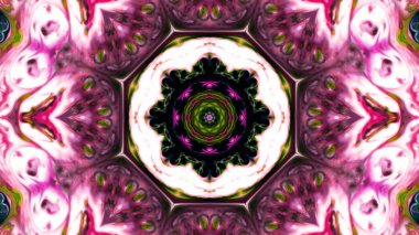 Soyut boya fırça mürekkep patlayabilir formanın düzgün kavramı simetrik desen süs dekoratif Kaleidoscope hareketi geometrik daire ve yıldız şekiller