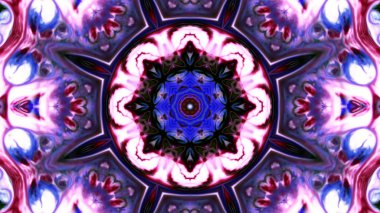 Soyut boya fırça mürekkep patlayabilir formanın düzgün kavramı simetrik desen süs dekoratif Kaleidoscope hareketi geometrik daire ve yıldız şekiller