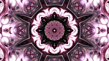 Soyut boya fırça mürekkep patlayabilir formanın düzgün kavramı simetrik desen süs dekoratif Kaleidoscope hareketi geometrik daire ve yıldız şekiller