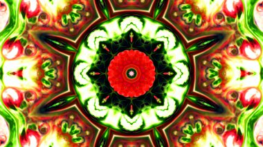 Soyut boya fırça mürekkep patlayabilir formanın düzgün kavramı simetrik desen süs dekoratif Kaleidoscope hareketi geometrik daire ve yıldız şekiller