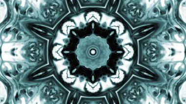 Soyut boya fırça mürekkep patlayabilir formanın düzgün kavramı simetrik desen süs dekoratif Kaleidoscope hareketi geometrik daire ve yıldız şekiller