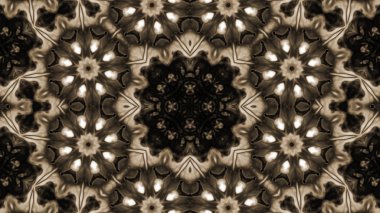 Soyut boya fırça mürekkep patlayabilir formanın düzgün kavramı simetrik desen süs dekoratif Kaleidoscope hareketi geometrik daire ve yıldız şekiller