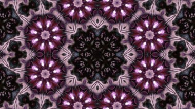 Soyut boya fırça mürekkep patlayabilir formanın düzgün kavramı simetrik desen süs dekoratif Kaleidoscope hareketi geometrik daire ve yıldız şekiller