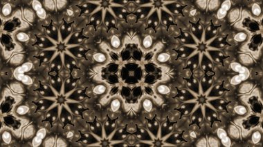 Soyut boya fırça mürekkep patlayabilir formanın düzgün kavramı simetrik desen süs dekoratif Kaleidoscope hareketi geometrik daire ve yıldız şekiller