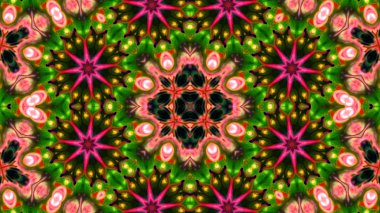 Soyut boya fırça mürekkep patlayabilir formanın düzgün kavramı simetrik desen süs dekoratif Kaleidoscope hareketi geometrik daire ve yıldız şekiller